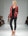 Two Tone Sequin Bomber Jacket