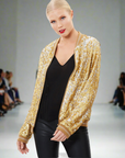 Two Tone Sequin Bomber Jacket