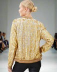 Two Tone Sequin Bomber Jacket