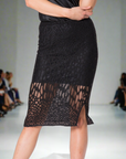 Leopard Luxe : Hand Beaded Pencil Skirt