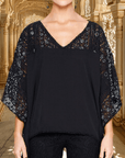 Hand Beaded Lace Kimono Top