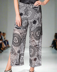 Mandala Printed Hand Beaded Crop Pants