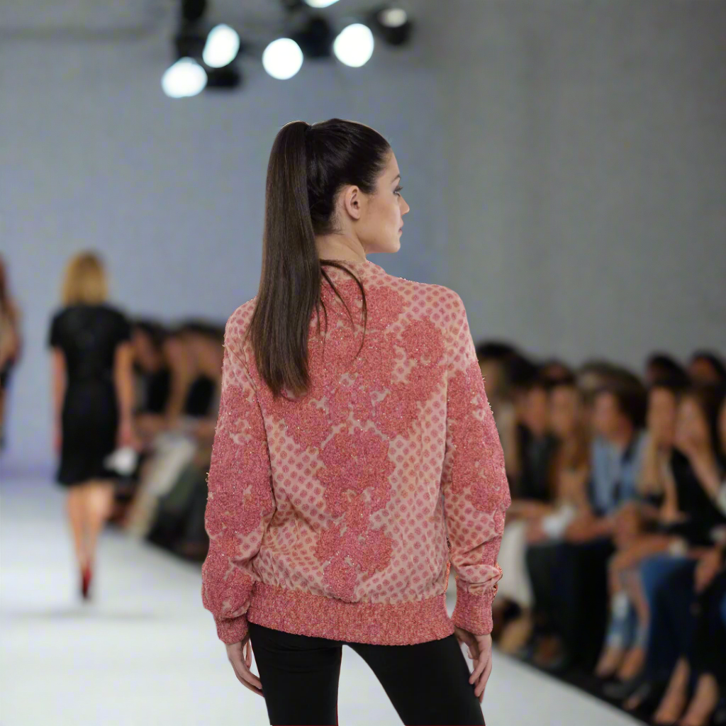 Embellished Bomber Jacket with Custom Print