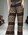 Hand Beaded Lace Pants