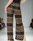 Hand Beaded Lace Pants