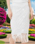 Crochet Fringe Midi Skirt