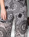 Mandala Printed Hand Beaded Crop Pants