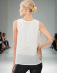 Geometric Beaded Sleeveless Top