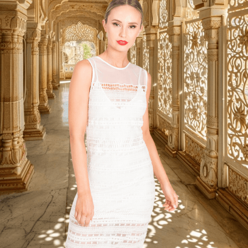 Hand Beaded Lace Dress