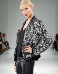 Two Tone Sequin Bomber Jacket