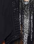 Cape Style Cropped Beaded Jacket