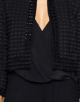 Square Embellished Crepe Jacket